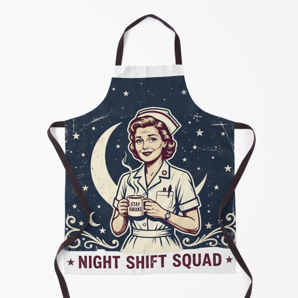 Item preview, Night Shift Squad Stay Awake Vintage Retro Nurse Coffee Design designed and sold by urbinet.
