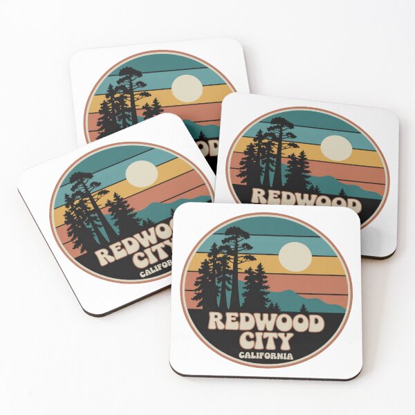 Item preview, Redwood City California: Forest Sunset Badge designed and sold by CircinusStore.