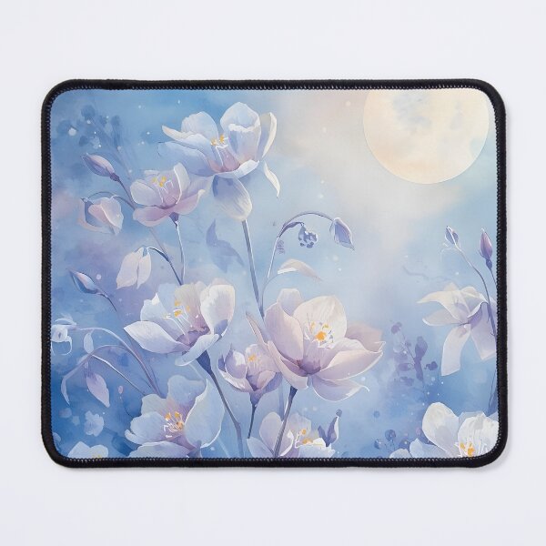 Item preview, Blue flowers at night designed and sold by uunaa.