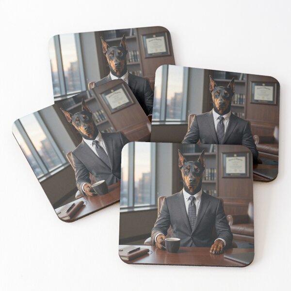Item preview, Executive Doberman – Corporate Dog Portrait, Business Suit Art designed and sold by PawAndPalace.