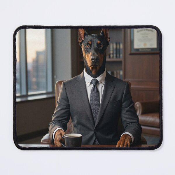 Item preview, Executive Doberman – Corporate Dog Portrait, Business Suit Art designed and sold by PawAndPalace.
