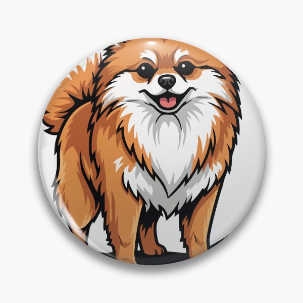 Item preview, Cute Pomeranian Spitz Dog on a Rock designed and sold by PixelStudioBe.