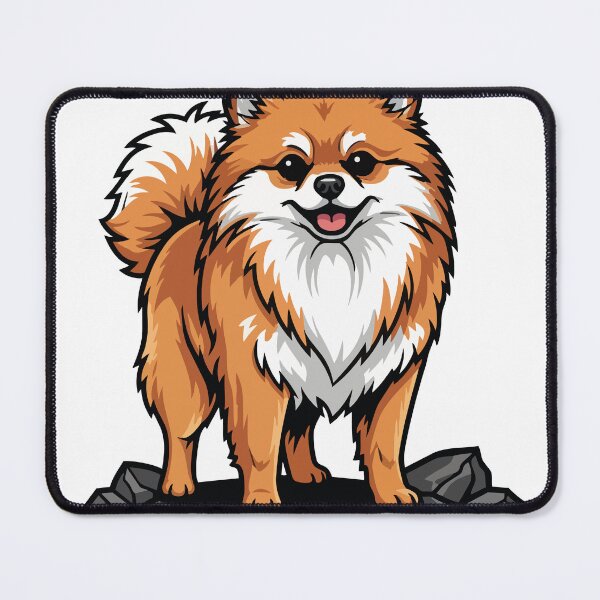 Item preview, Cute Pomeranian Spitz Dog on a Rock designed and sold by PixelStudioBe.