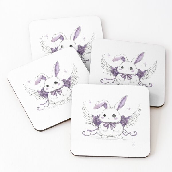 Item preview, Bunny Angel Lavender Victorian Fairy Tale Illustration designed and sold by EvelynKarina.