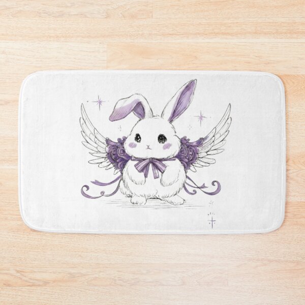 Item preview, Bunny Angel Lavender Victorian Fairy Tale Illustration designed and sold by EvelynKarina.