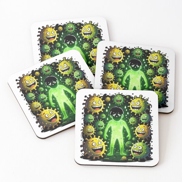 Item preview, Feverish Figure — Glowing Germs Horror designed and sold by Rare Plus Apparel!.