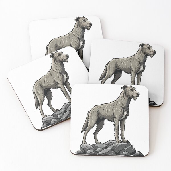 Item preview, Irish Wolfhound Dog on Rock designed and sold by PixelStudioBe.
