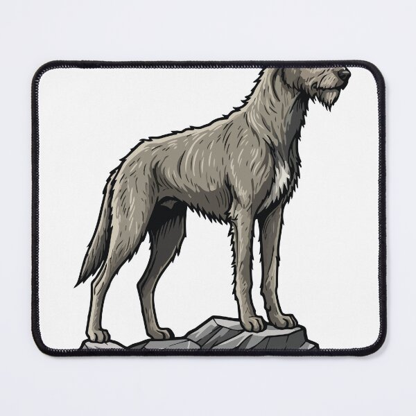 Item preview, Irish Wolfhound Dog on Rock designed and sold by PixelStudioBe.