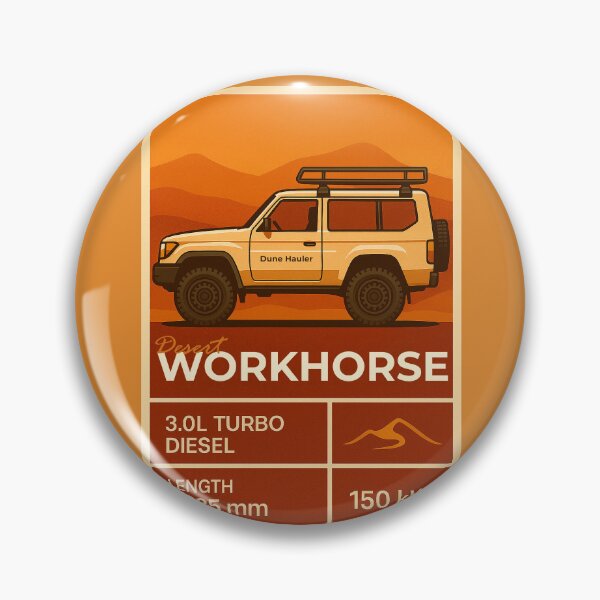 Item preview, Desert Workhorse Overland Vehicle Illustration in Retro Expedition Style designed and sold by KrintoryTees.