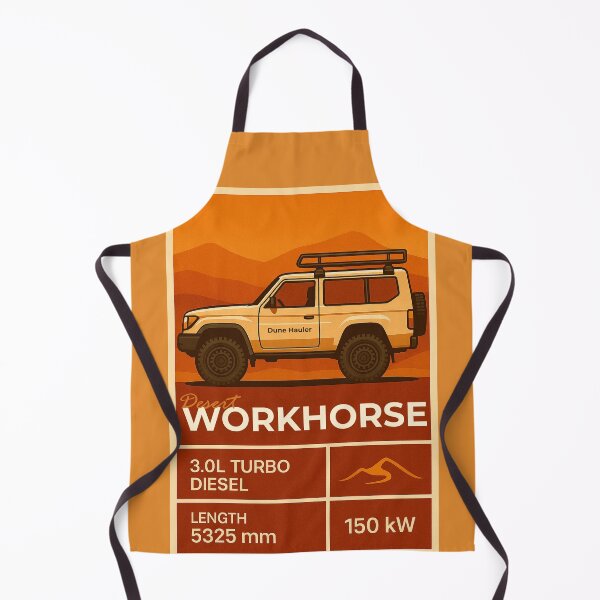 Item preview, Desert Workhorse Overland Vehicle Illustration in Retro Expedition Style designed and sold by KrintoryTees.