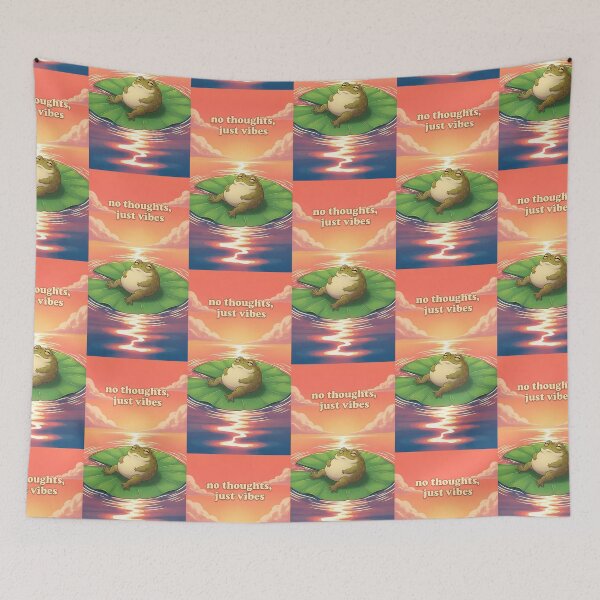 Item preview, Relaxing Reto Frog Sunset Art designed and sold by Itsheartshop.