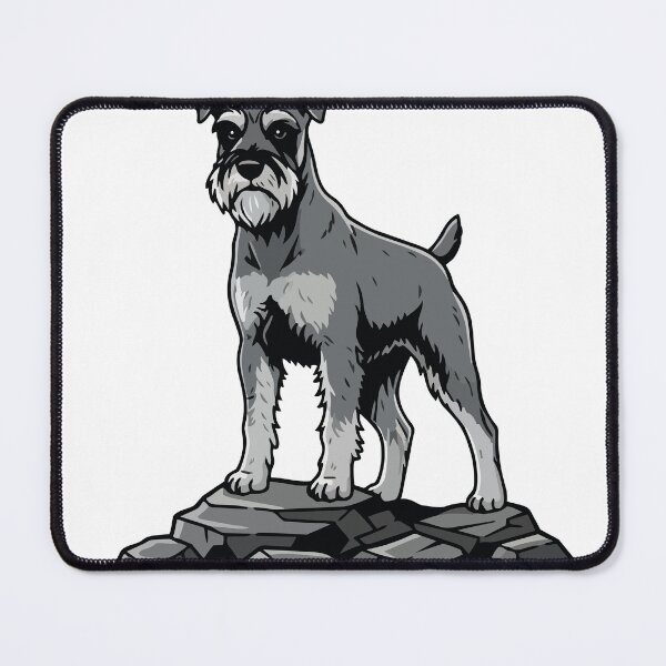 Item preview, Schnauzer Dog on Rock Portrait Proud Bearded designed and sold by PixelStudioBe.