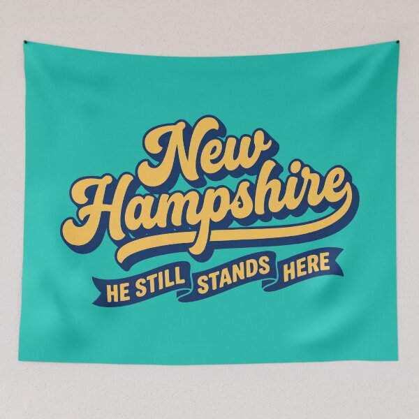 Item preview, New Hampshire He Still Stands Here Vintage 70s Retro Script Aesthetic designed and sold by Cozy-Old-Pub.