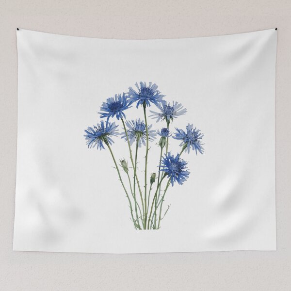 Item preview, Blue wild cornflowers designed and sold by uunaa.
