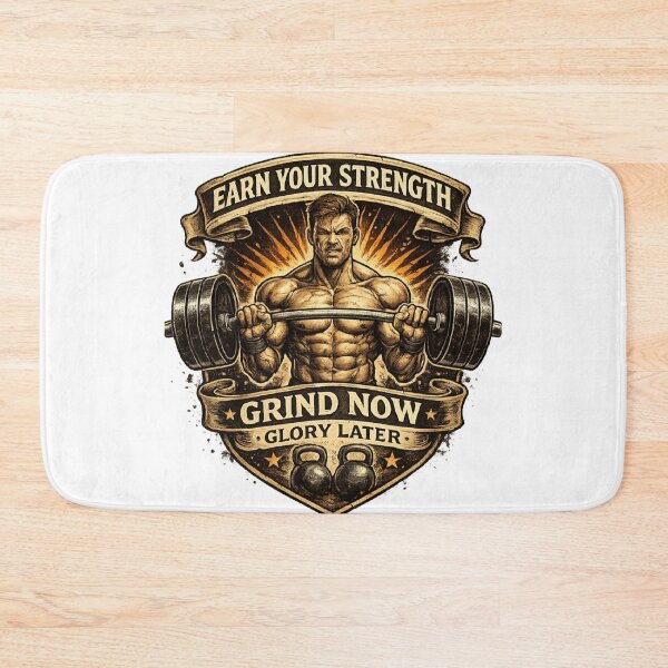 Item preview, Earn Your Strength Gym Motivation – Grind Now Glory Later | Bodybuilding Workout Design designed and sold by SilenceInNature.