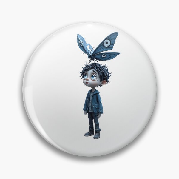 Item preview, Moon Moth and Gothic Boy – Claymation Fantasy Art designed and sold by NUTMA Design.
