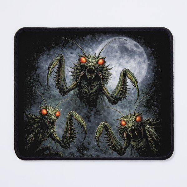 Item preview, Vintage Monster Mantis Howling at Moon Vintage 90s Graphic Wildlife Lightning , Retro Mantis designed and sold by will freed18.