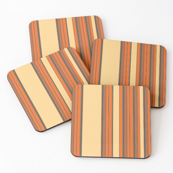 Item preview, Retro orange stripes warm vintage pattern designed and sold by WildHugeDot.