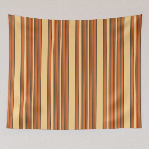 Item preview, Retro orange stripes warm vintage pattern designed and sold by WildHugeDot.
