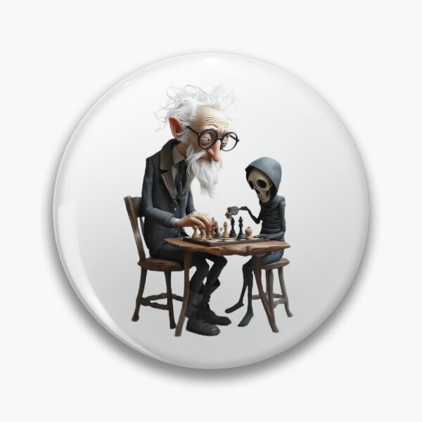 Item preview, Checkmate with Death – Gothic Chess Master 3D Claymation Art designed and sold by NUTMA Design.