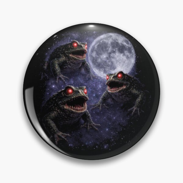 Item preview, Vintage Monster Frog Howling at Moon Vintage 90s Graphic Wildlife Lightning , Retro Frog designed and sold by will freed18.