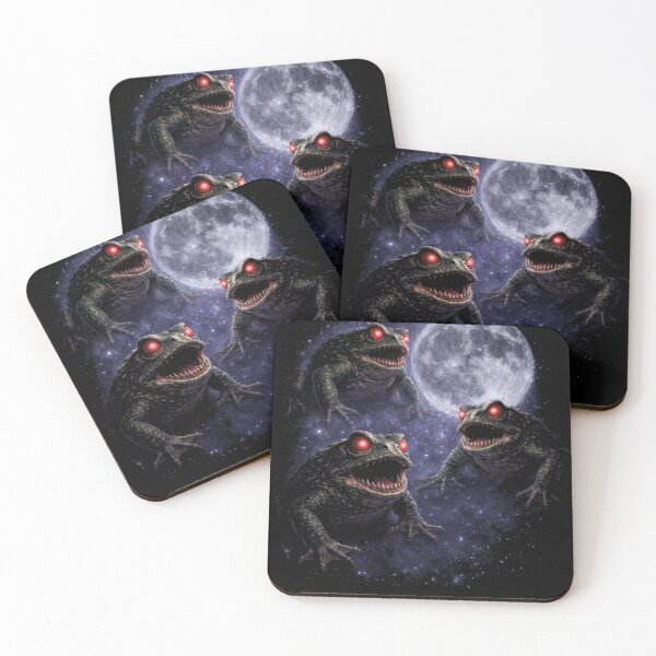 Item preview, Vintage Monster Frog Howling at Moon Vintage 90s Graphic Wildlife Lightning , Retro Frog designed and sold by will freed18.