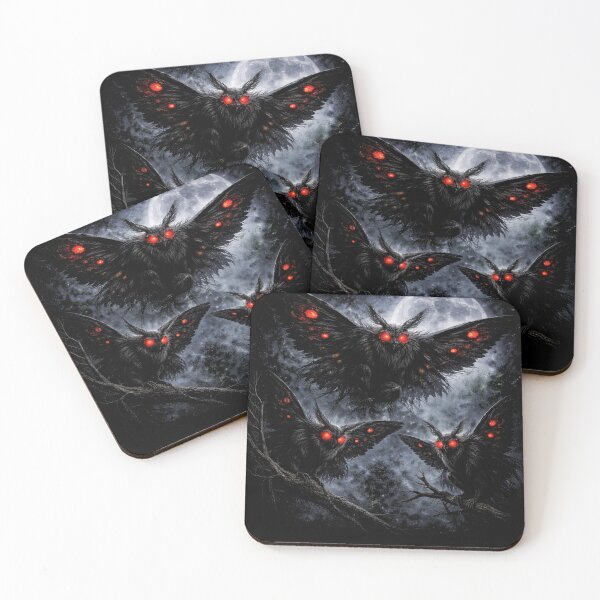 Item preview, Vintage Mothman Howling at Moon Vintage 90s Graphic Wildlife Lightning , Retro Mothman designed and sold by will freed18.