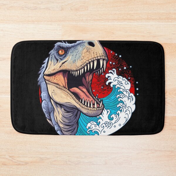 Item preview, Roaring T Rex Rising Sun Wave Art designed and sold by yuki-hana.