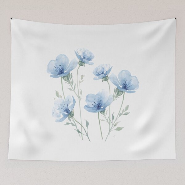 Item preview,  Blue wild flowers designed and sold by uunaa.