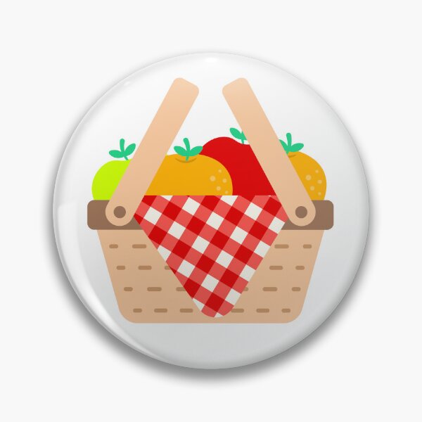 Item preview, Wicker Picnic Basket with Fruits and Checkered Cloth for Kids Summer Party designed and sold by nuchz.