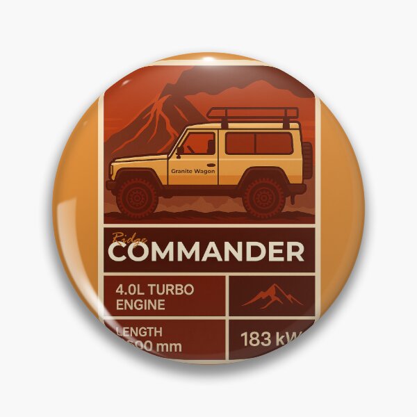 Item preview, Ridge Commander Overland Vehicle Illustration in Retro Expedition Style designed and sold by KrintoryTees.