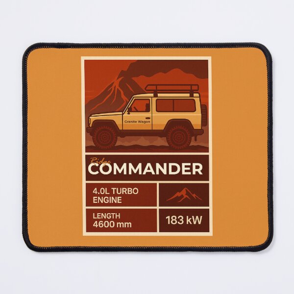 Item preview, Ridge Commander Overland Vehicle Illustration in Retro Expedition Style designed and sold by KrintoryTees.