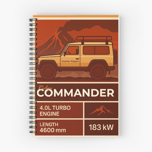 Item preview, Ridge Commander Overland Vehicle Illustration in Retro Expedition Style designed and sold by KrintoryTees.