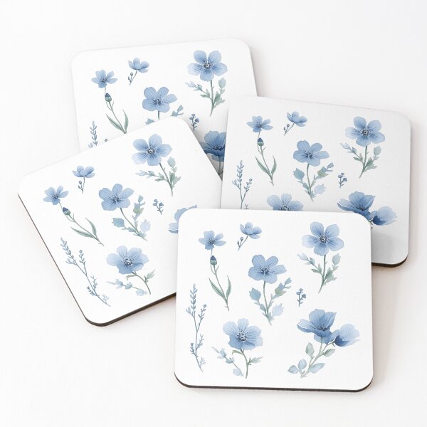 Item preview,  Blue wild flowers designed and sold by uunaa.