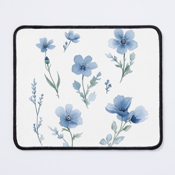 Item preview, Blue wild flowers designed and sold by uunaa.