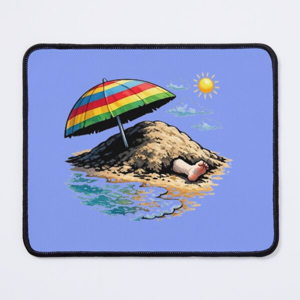 Item preview, Beach Umbrella — Suspicious Mound Dark Humor designed and sold by Rare Plus Apparel!.