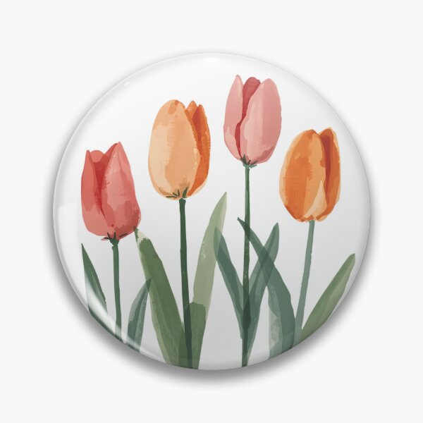Item preview, Watercolor tulips designed and sold by uunaa.