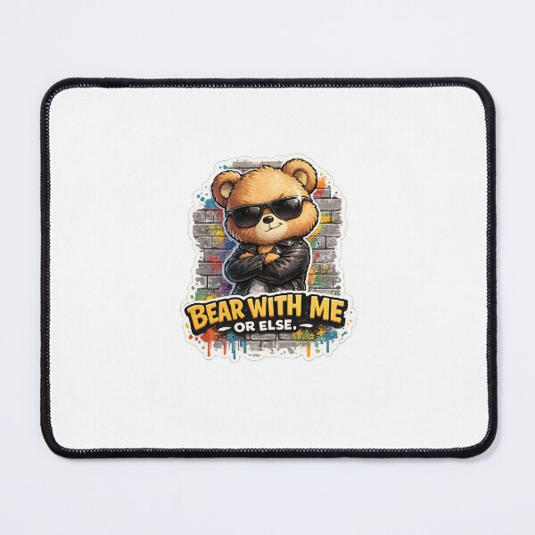 Item preview, Bear With Me or Else – Cool Chibi Teddy Street Style Sticker ??️ designed and sold by SparkVault.