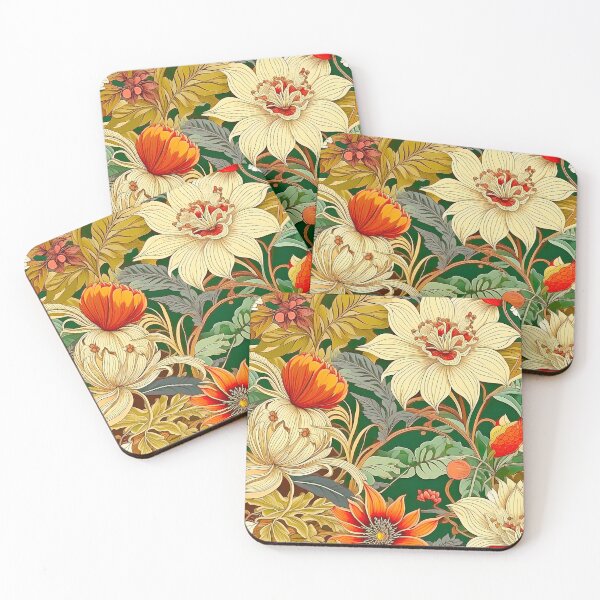 Item preview, Art Nouveau Floral Ornament William Morris Style Abstract Botanical Pattern designed and sold by LanaGustavsson.