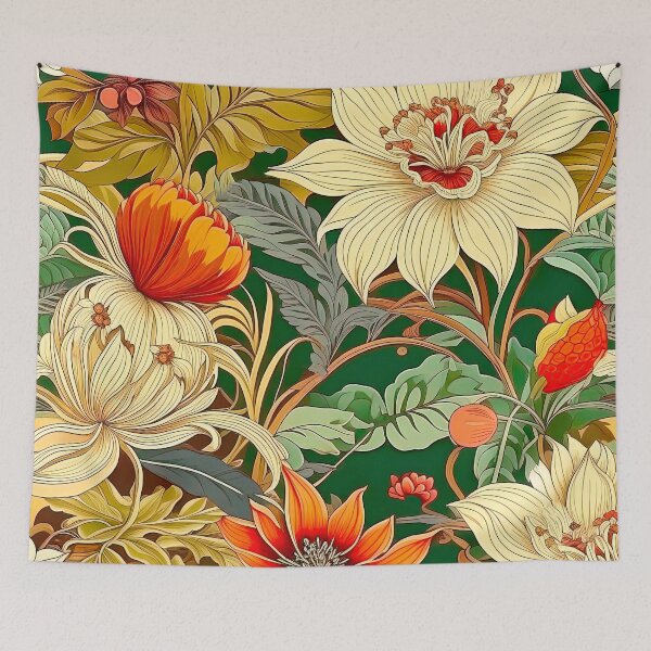 Item preview, Art Nouveau Floral Ornament William Morris Style Abstract Botanical Pattern designed and sold by LanaGustavsson.