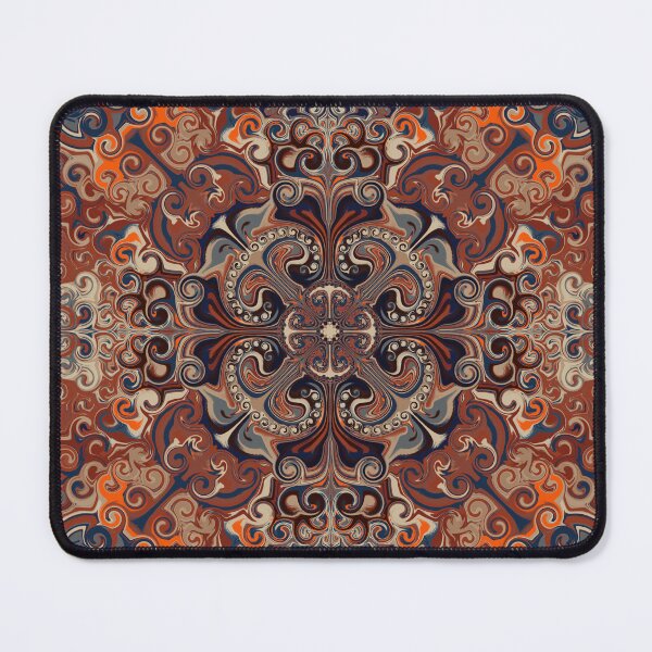 Item preview, mandala art with red and blue designed and sold by Feral Lines Studio .