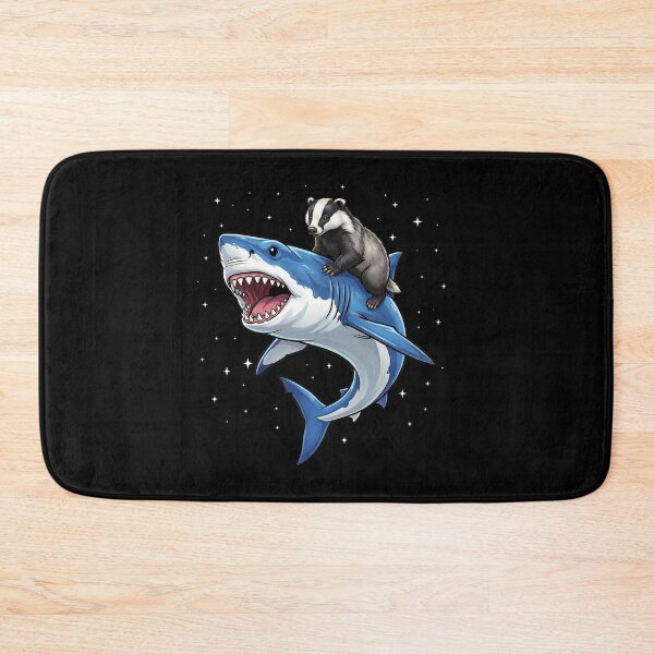 Item preview, Funny Badger Riding Shark Animal Lover designed and sold by TerryConnells.