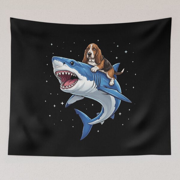 Item preview, Funny Basset Hound Shark Dog Mom Dad Lover designed and sold by TerryConnells.