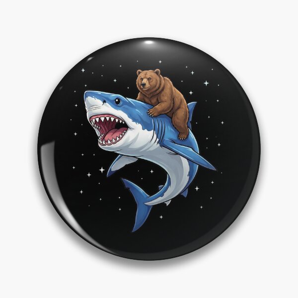 Item preview, Funny Bear Riding Shark Animal Lover designed and sold by TerryConnells.
