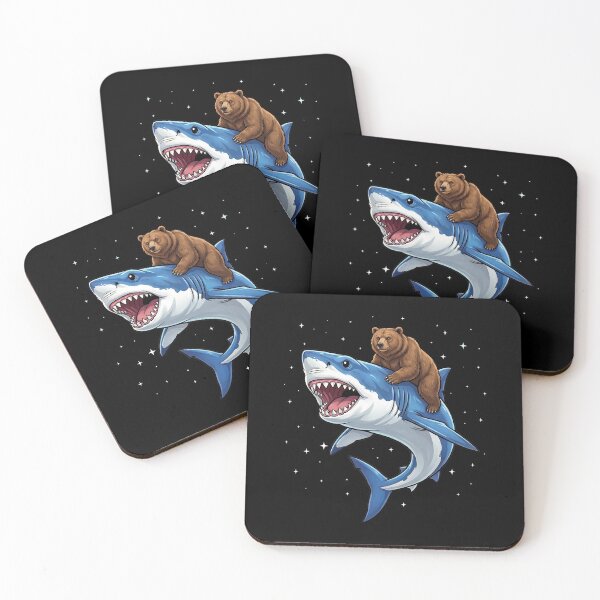 Item preview, Funny Bear Riding Shark Animal Lover designed and sold by TerryConnells.