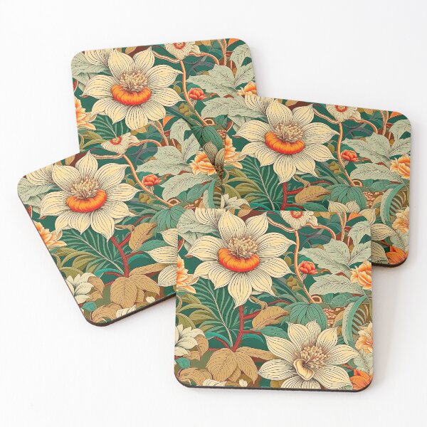 Item preview, Art Nouveau Floral Ornament William Morris Style Abstract Botanical Pattern designed and sold by LanaGustavsson.