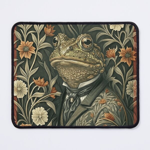 Item preview, Dapper Frog Victorian Floral Toad Gentleman designed and sold by AntiqueImages.