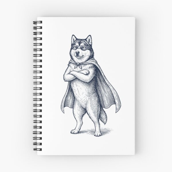 Item preview, Vintage Alaskan Malamute Hero Superhero Dog Lover designed and sold by DoodleTortle.