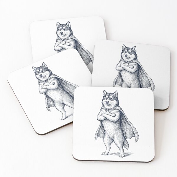 Item preview, Vintage Alaskan Malamute Hero Superhero Dog Lover designed and sold by DoodleTortle.