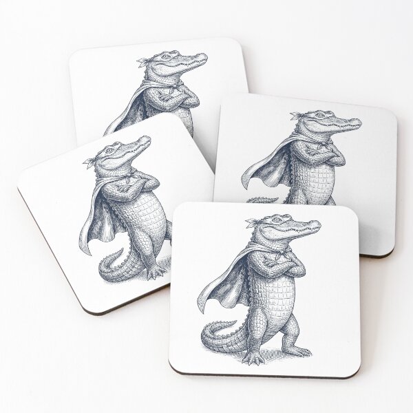 Item preview, Vintage Alligator Hero Superhero Animal Lover designed and sold by DoodleTortle.